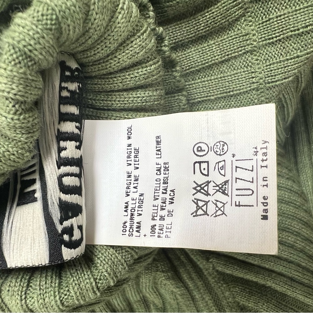 Jean Paul Gaultier vintage Olive Ribbed Turtleneck Sweater size S - Picture 7 of 7